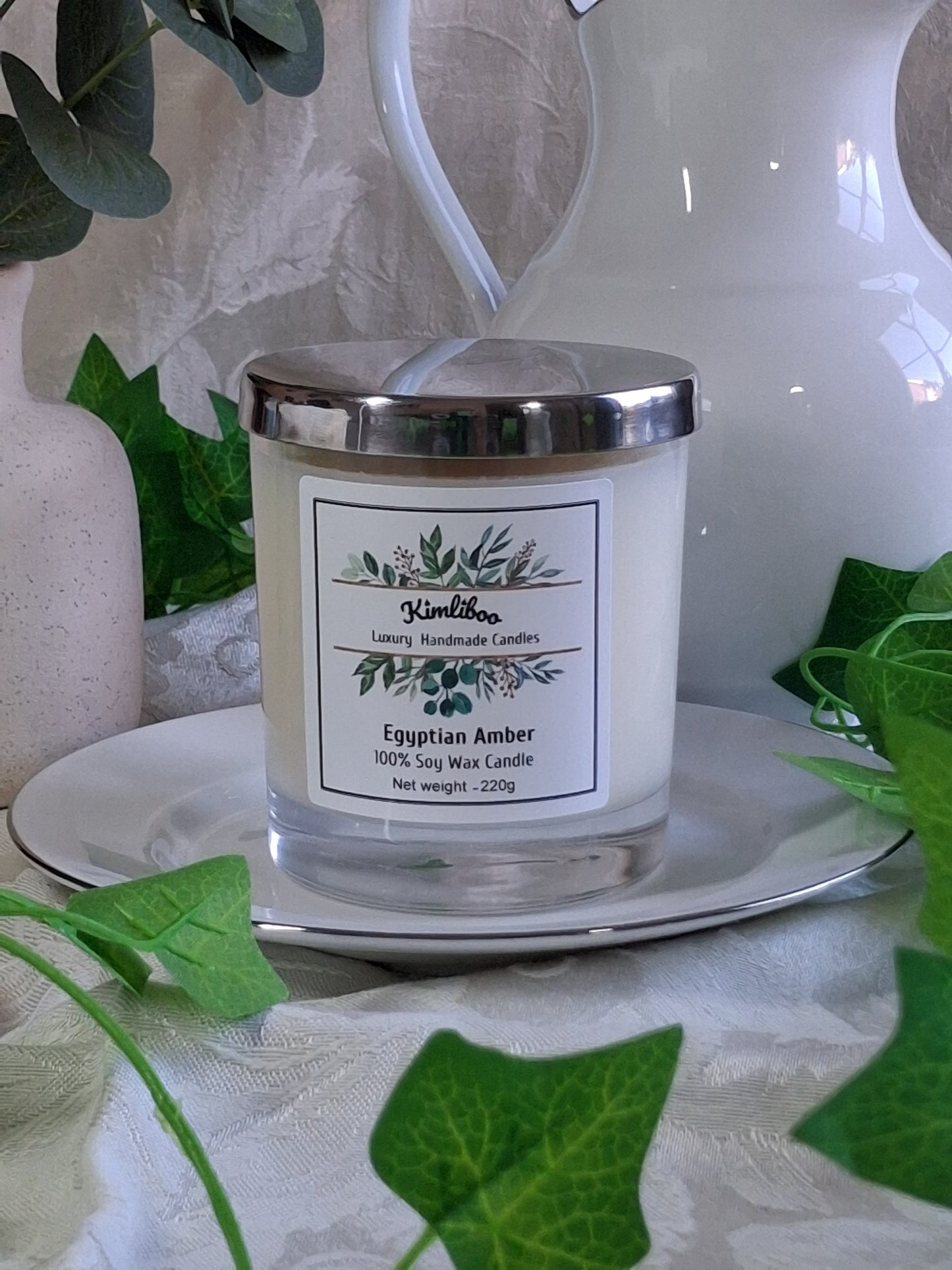 Egyptian Amber Scented Wood Wick Candle