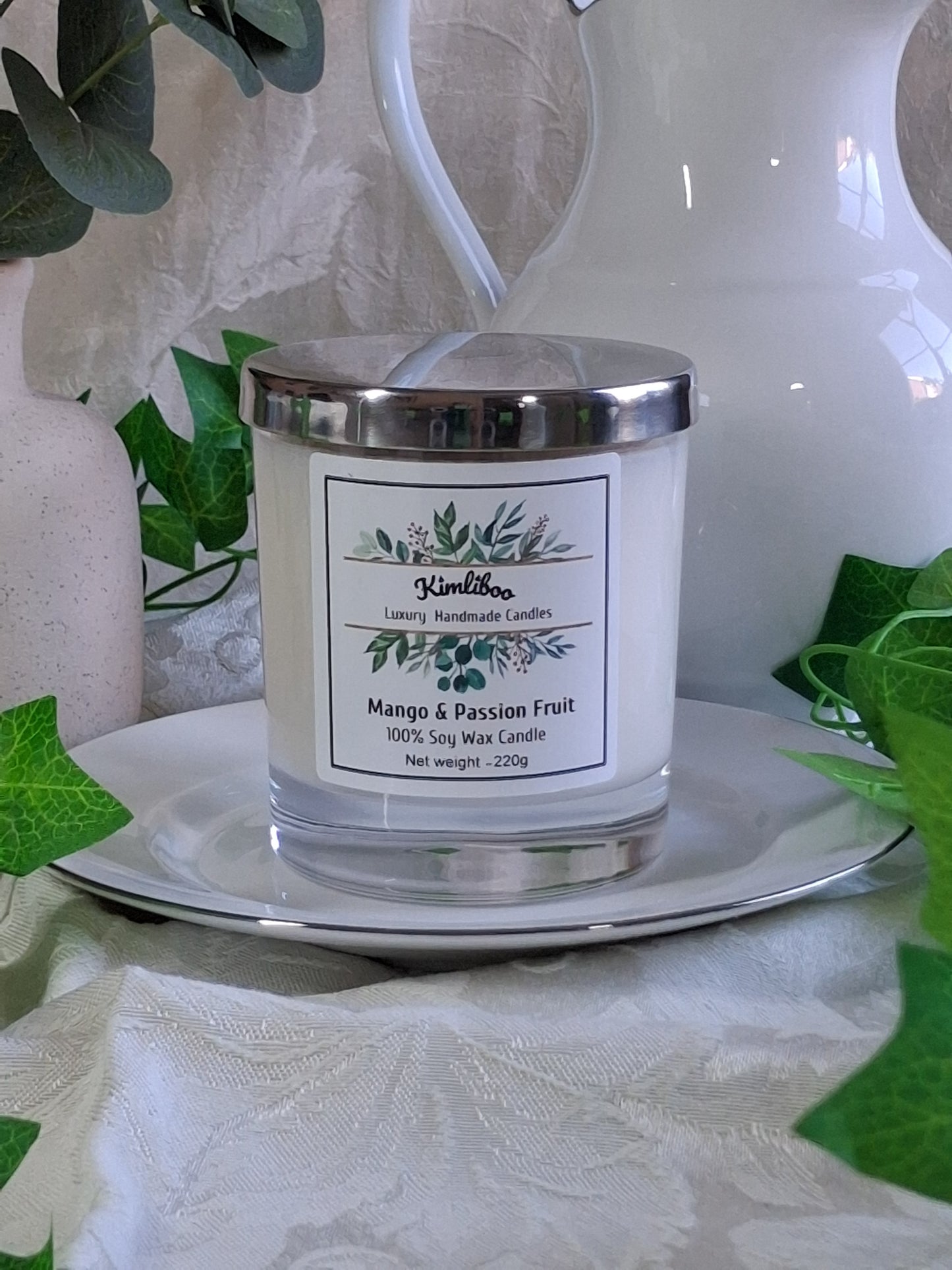 Mango & Passion Fruit Scented Wood Wick Candle