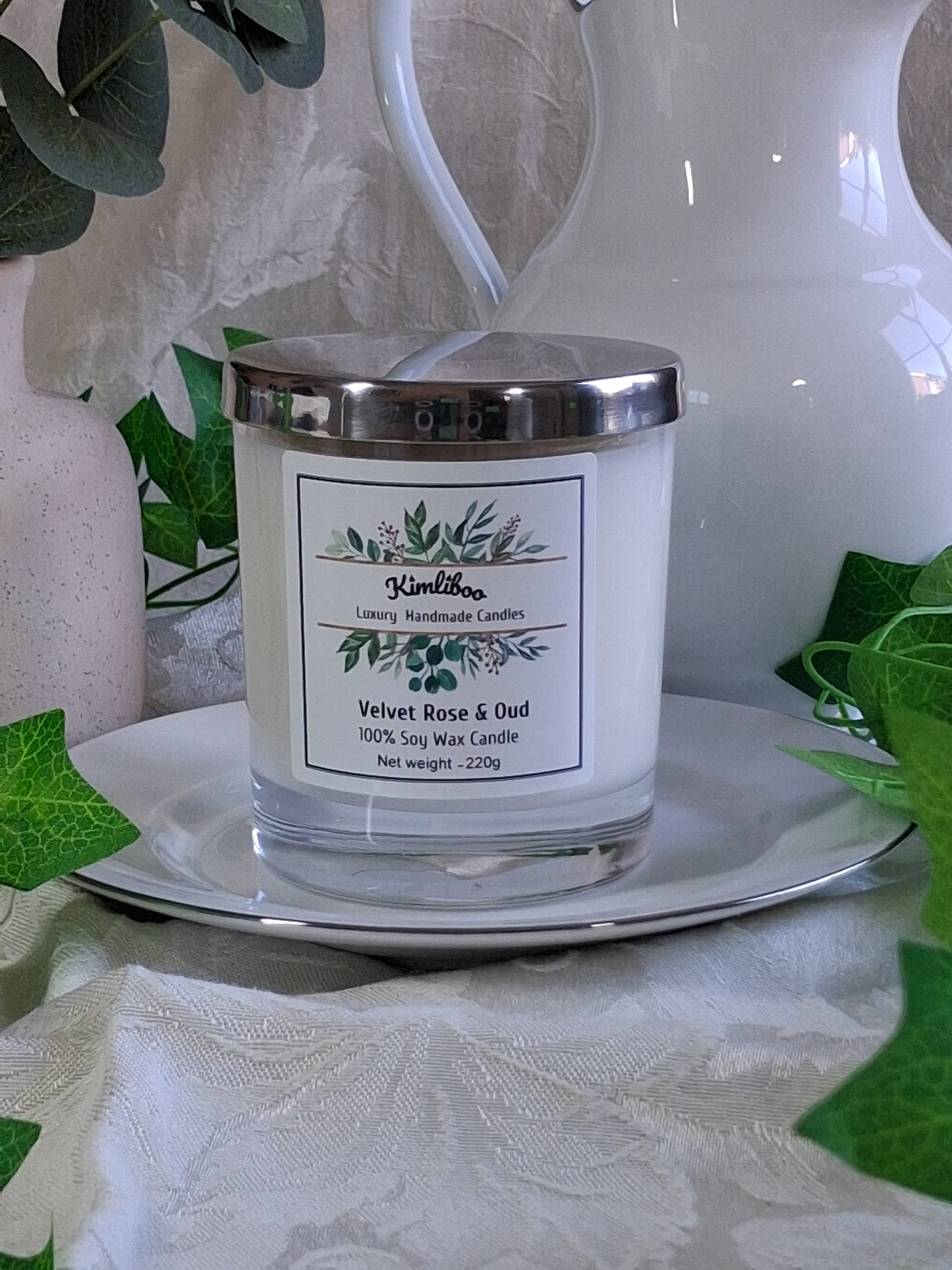 Velvet Rose & Oud Scented Wood Wick Candle